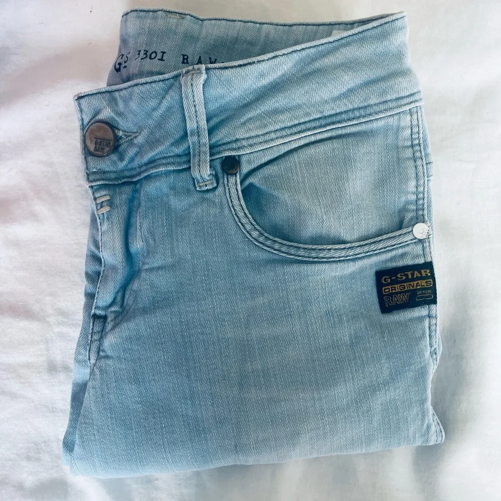 Light Blue Women's Jeans - Picture 3 of 4